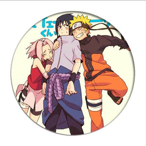 1pcs Naruto Cosplay Badge Uchiha Sasuke Itachi Brooch Pin Hatake Kakash Cute Collection Badge for Backpack Clothes