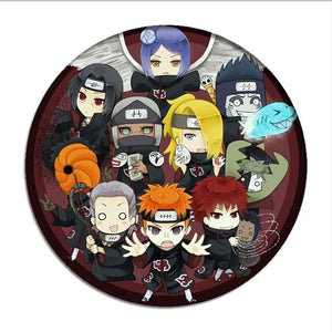 1pcs Naruto Cosplay Badge Uchiha Sasuke Itachi Brooch Pin Hatake Kakash Cute Collection Badge for Backpack Clothes