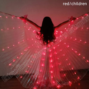 New Wings Sticks Adult Led Isis With Adjustable Belly Dance lamp Props 360 Degrees Accessories Children Open 360 Angle LED Wing